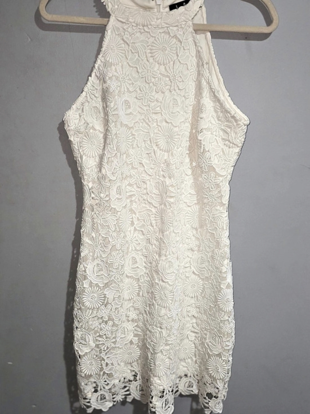 Lulus Love Poem Ivory Lace Mini Dress White Small